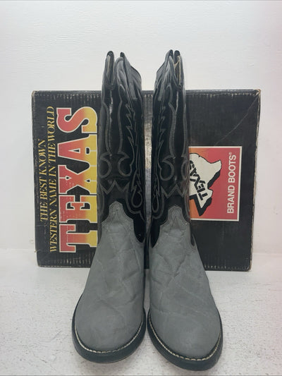 New Men’s Gray Texas Brand Cowboy Boots. 5092 8 E E. 3-145