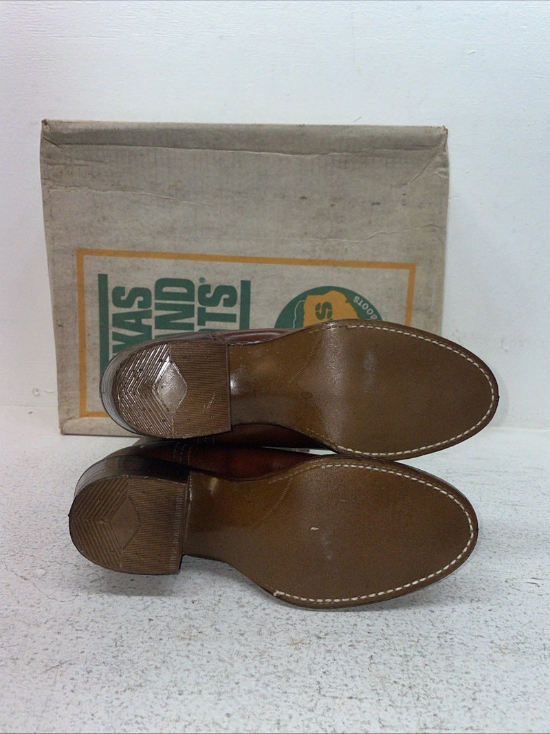 New Youth Brown Texas Brand Cowboy Boots. 2803 4.5 4 1/2 D. 2-115
