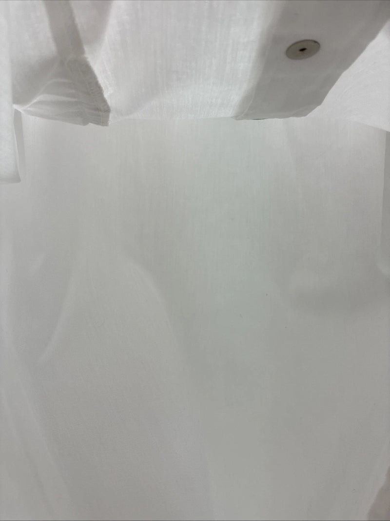 New Women’s H Bar C White Long Sleeve Pearl Snap Size 38 YY-115
