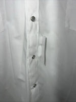 New Mens White ELY Diamond Long Sleeve Pearl Snap Shirt. Large P-56
