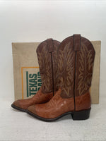 New Men’s Brown Texas Brand Cowboy Boots. 7955 8.5 8 1/2 D. 3-66
