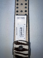 New Zebra Print Genuine Leather Nocona Bling M Belt #N1330999 Z-63