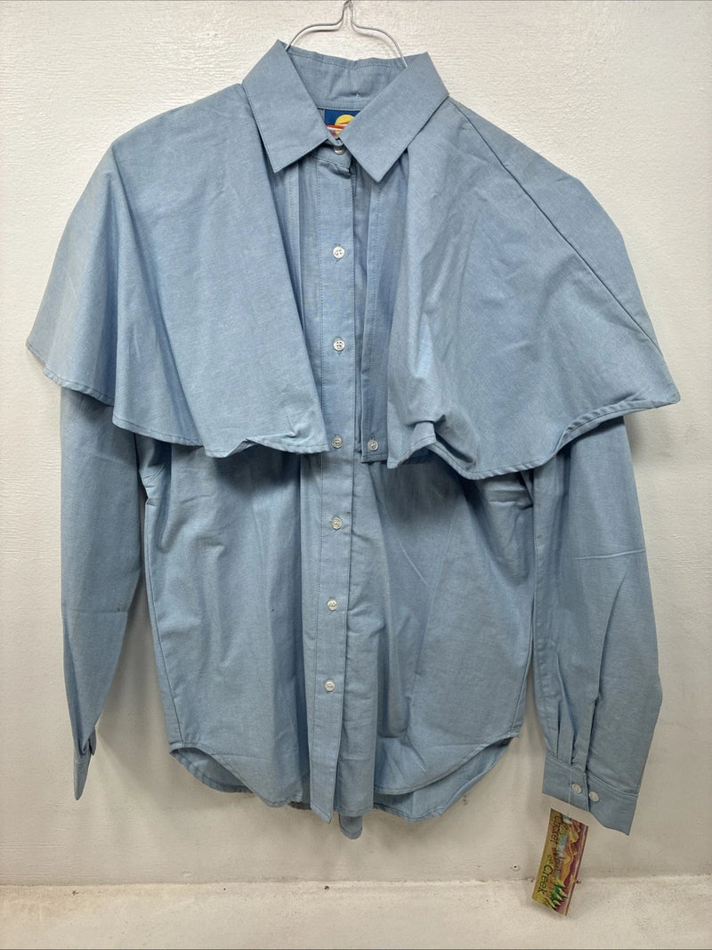 New Women’s Cricket Creek Blue Jean Long Sleeve Button Up Size Small YY-71