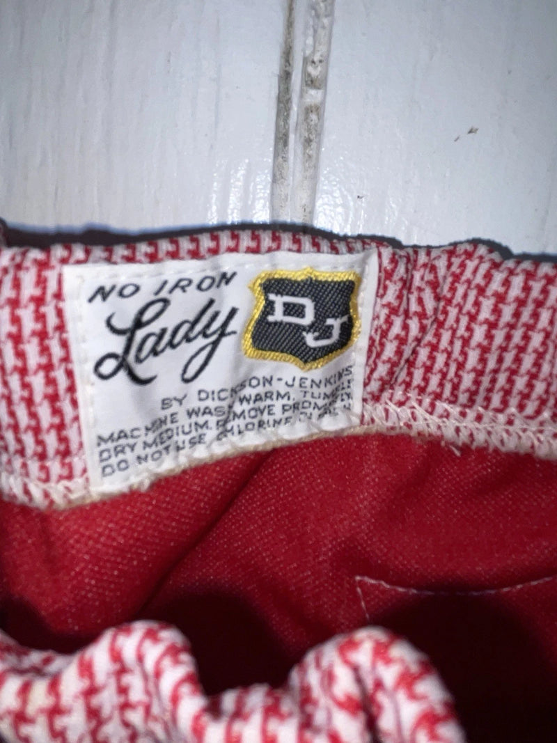 New Vintage Red Checkered Dickson Jenkins Polyester Pants #534 VV-72