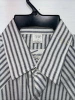 New Men’s Champion Western Striped Long Sleeve Pearl Snap 15.5 X 34 Medium B-94