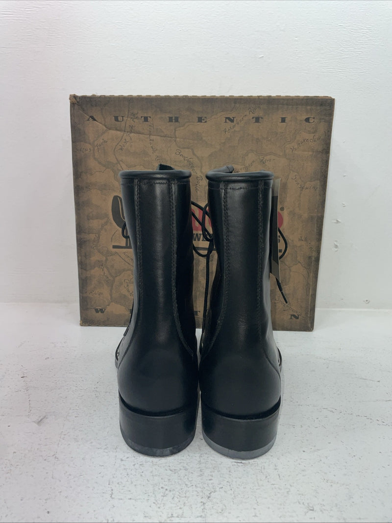 New Men’s Black Lace Up Laredo Cowboy Boots. 1220 9.5 9 1/2 D. 6-95