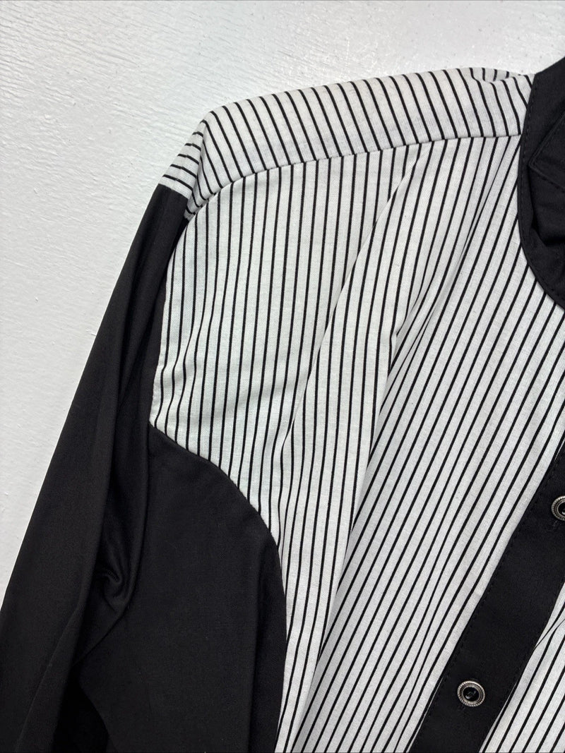 New Women’s Cowboy Threads Black White Long Sleeve Button Up Large TT-10