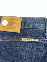New Women Diamond Cut No Back Pockets Gusset Denim Jeans. 17/18x36 J-14