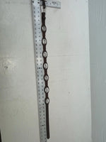 New Brown Genuine Leather Nocona Silver Pendent 30” Belt #N3420402 JJ-137