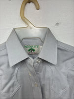 New Women Mesquite Blue Long Sleeve Button Up Size 30 KK-50
