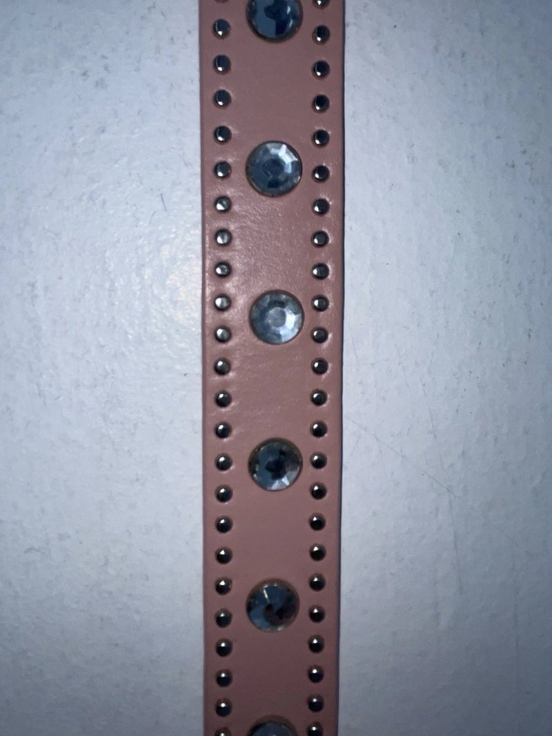 New Pink Genuine Leather Nocona Silver Bling 34” Belt #N1344999 Z-88