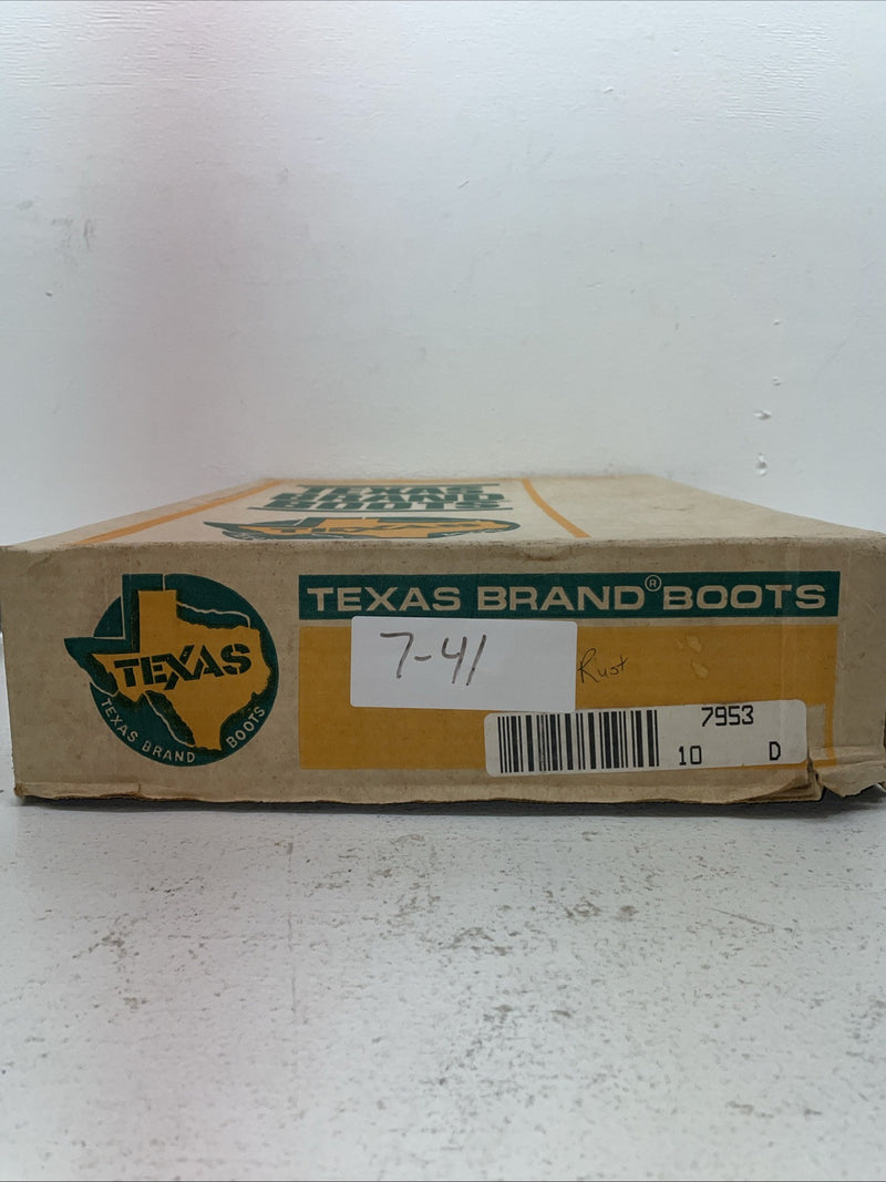 New Men’s Brown Texas Brand Cowboy Boots. 7953 10 D. 7-41