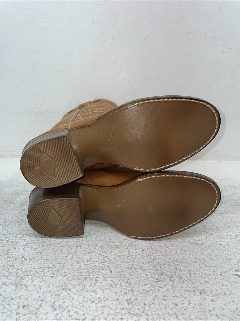 New Youth Brown Texas Brand Cowboy Boots. 2841 3.5 3 1/2 D. 24-142
