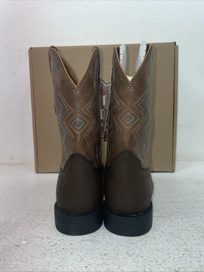 New Youth Brown Nocona Cowboy Boots. N K 5053 4.5 4 1/2 D. 22-68