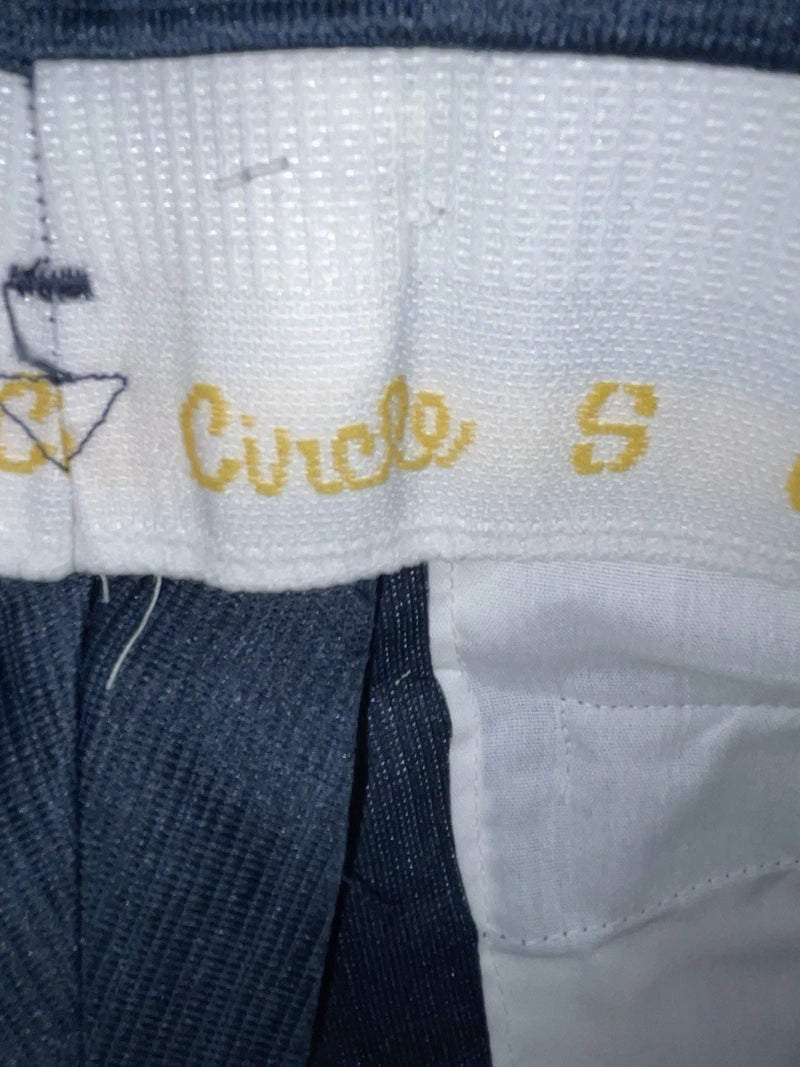 New Vintage Blue Circle S Polyester Pants #CP5091 OO-38