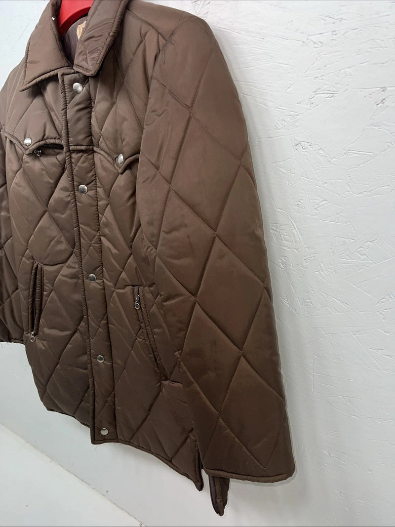 New Women Brown Western Fashion Puffer Jacket 14 RR-34