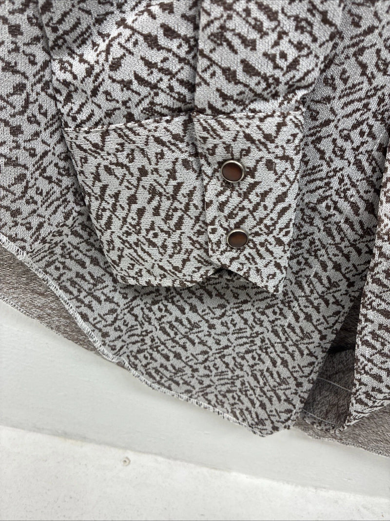 New Women’s Miller Brown Designed Long Sleeve Pearl Snap Size 15 KK-55