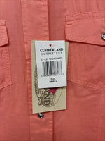 New Women’s Cumberland Pink Design Long Sleeve Pearl Snap Small KK-54