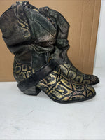 New Women’s Metallic Short Kenny Rodger’s Cowboy Boots.  6.5 6 1/2 M. 19-105