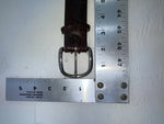 New Maroon Genuine Leather Stitched 34” Belt #6985 Z-166
