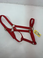New Tex Tan Red Nylon Horse Halter Full #0723832 LLL-600