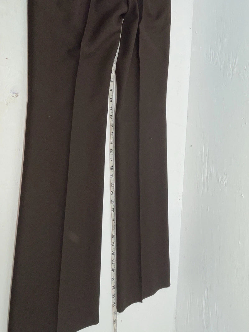 New Vintage Brown H Bar C Polyester Pants #MR477 SS-42