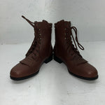 New Women’s Brown Lace Up Acme Cowboy Boots. 4479 6 M. 20-87
