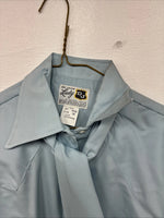New Women’s Dickson Jenkins Blue Long Sleeve Pearl Snap Size 34 MM-101