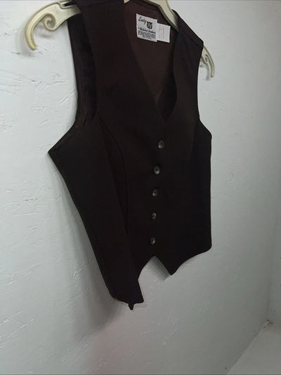 New Women’s Brown Dickson Jenkins Western Show Vest 30 #7053 E-609