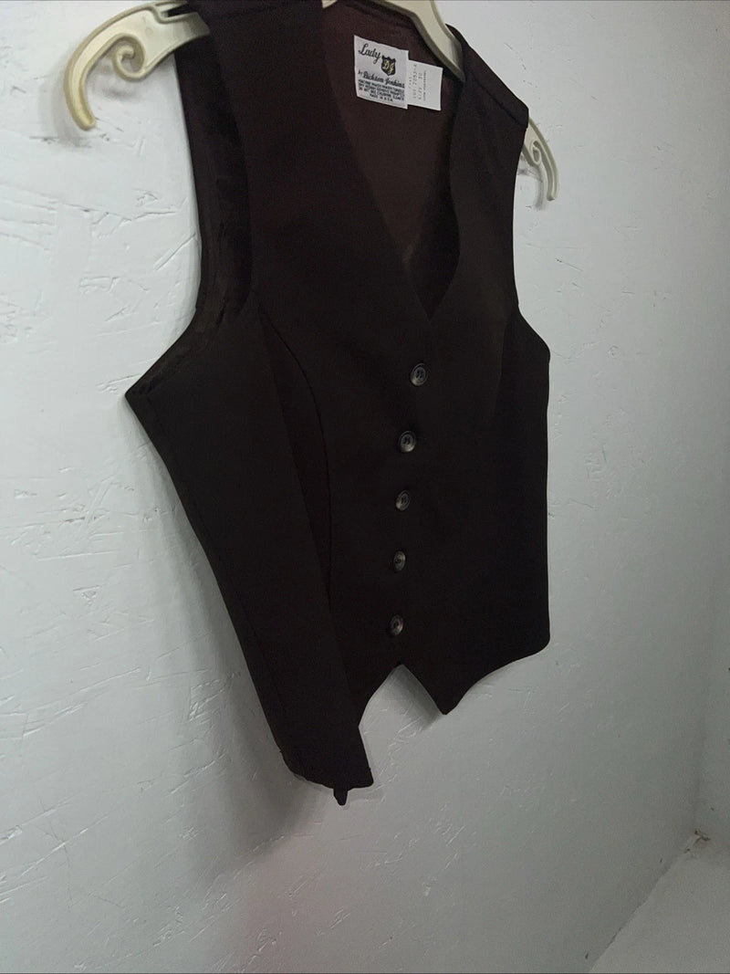 New Women’s Brown Dickson Jenkins Western Show Vest 30 #7053 E-609