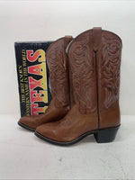 New Men’s Brown Texas Brand Cowboy Boots. 5111 10 D. 6-65