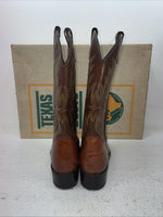 New Men’s Brown Texas Brand Cowboy Boots. 7955 8.5 8 1/2 D. 3-66