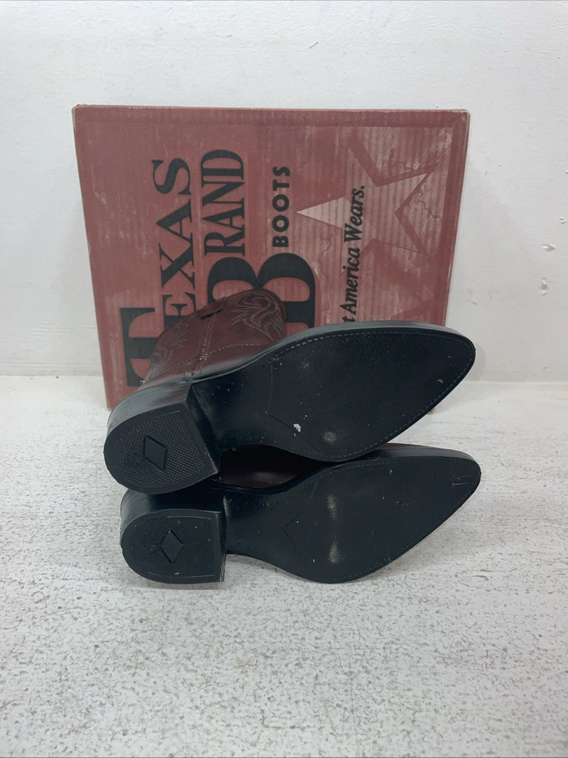 New Kids Cherry Black Texas Brand Cowboy Boots. C 202 1.5 1 1/2 D. 23-124