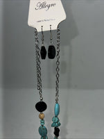 New Women’s Allegro Multicolor Beaded Necklace With Earrings. Lead Free A-89 