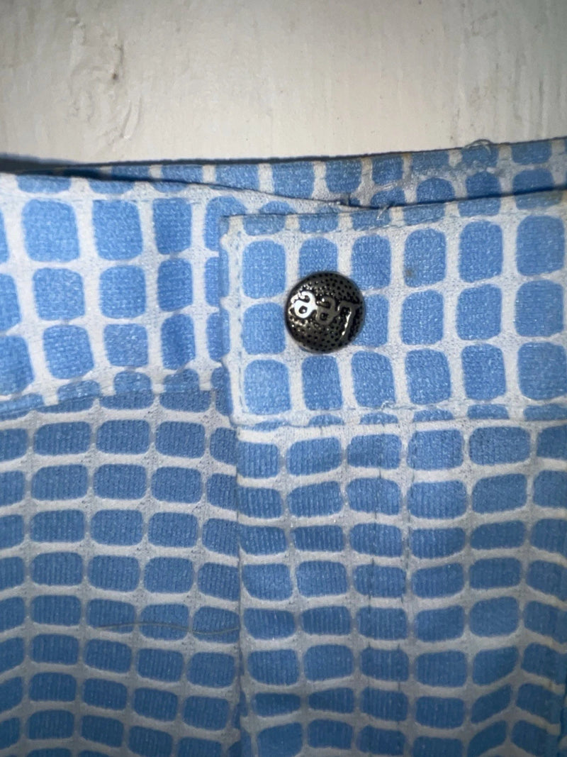 New Vintage Blue Checkered Lee Polyester Pants #2652644 VV-91