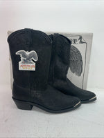 New Men’s Black American West Cowboy Boots. 68610 10 E W. 6-90