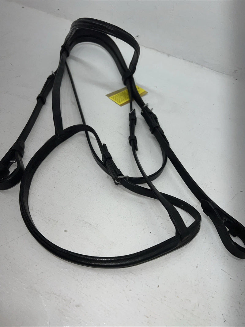 New Silver Fox Black Draft English Snaffle Bridle #20-8555-2 BB-35