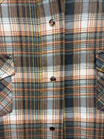 New Women’s Panhandle Slim Brown Plaid Long Sleeve Pearl Snap Size 34 MM-57