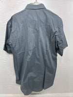 New Men’s ELY Cattleman Gray Short Sleeve Pearl Snap 16.5 Large AA-27