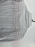 New Men’s ELY Cattleman White Stripe Short Sleeve Pearl Snap XL J-35
