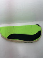 New ABetta Neon Green Nylon Wool Saddle Pad 30x30 #13201 Pad-4