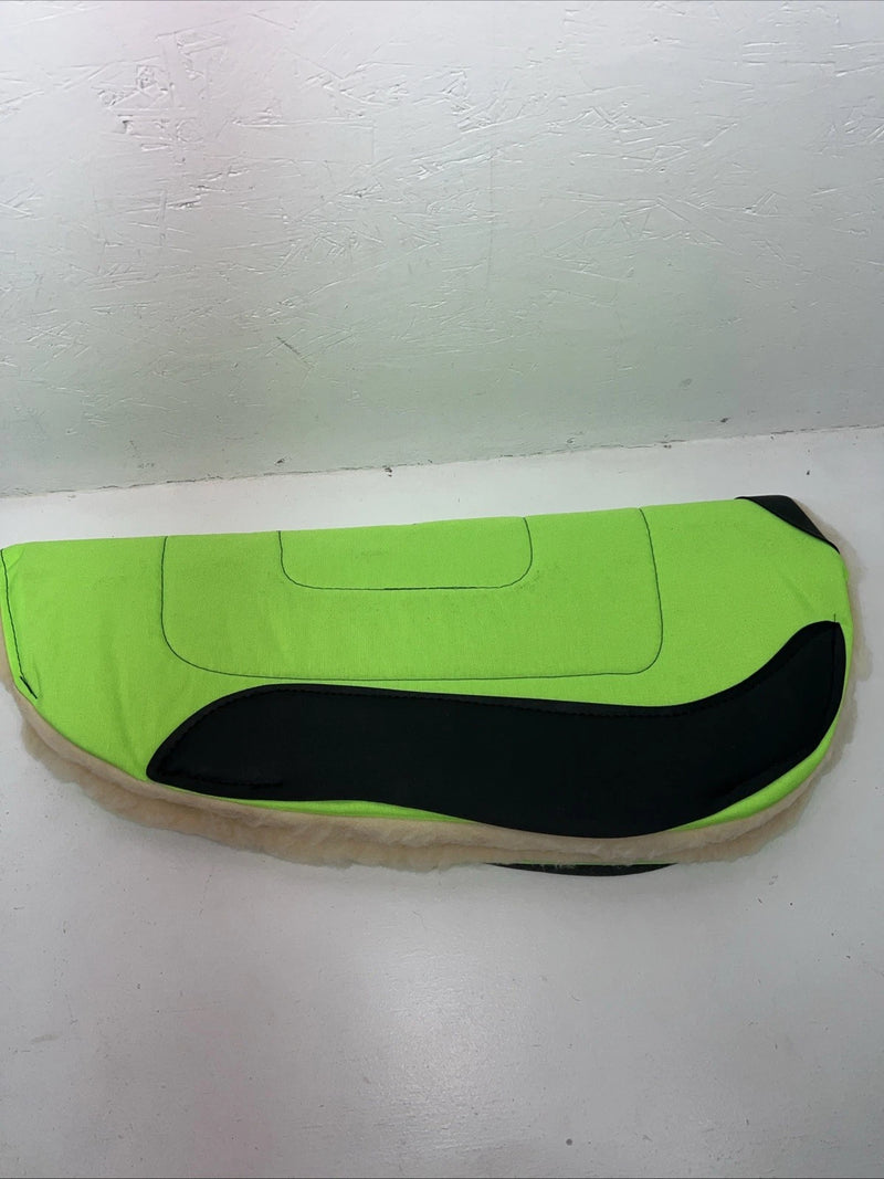 New ABetta Neon Green Nylon Wool Saddle Pad 30x30 #13201 Pad-4