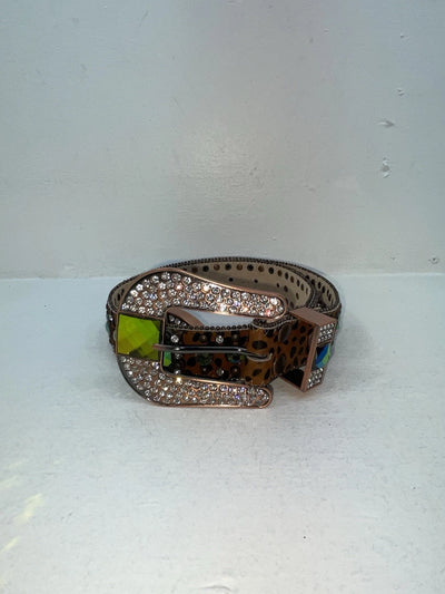 New Cheetah Print Genuine Leather Nocona Bling S Belt #N1330999 Z-98