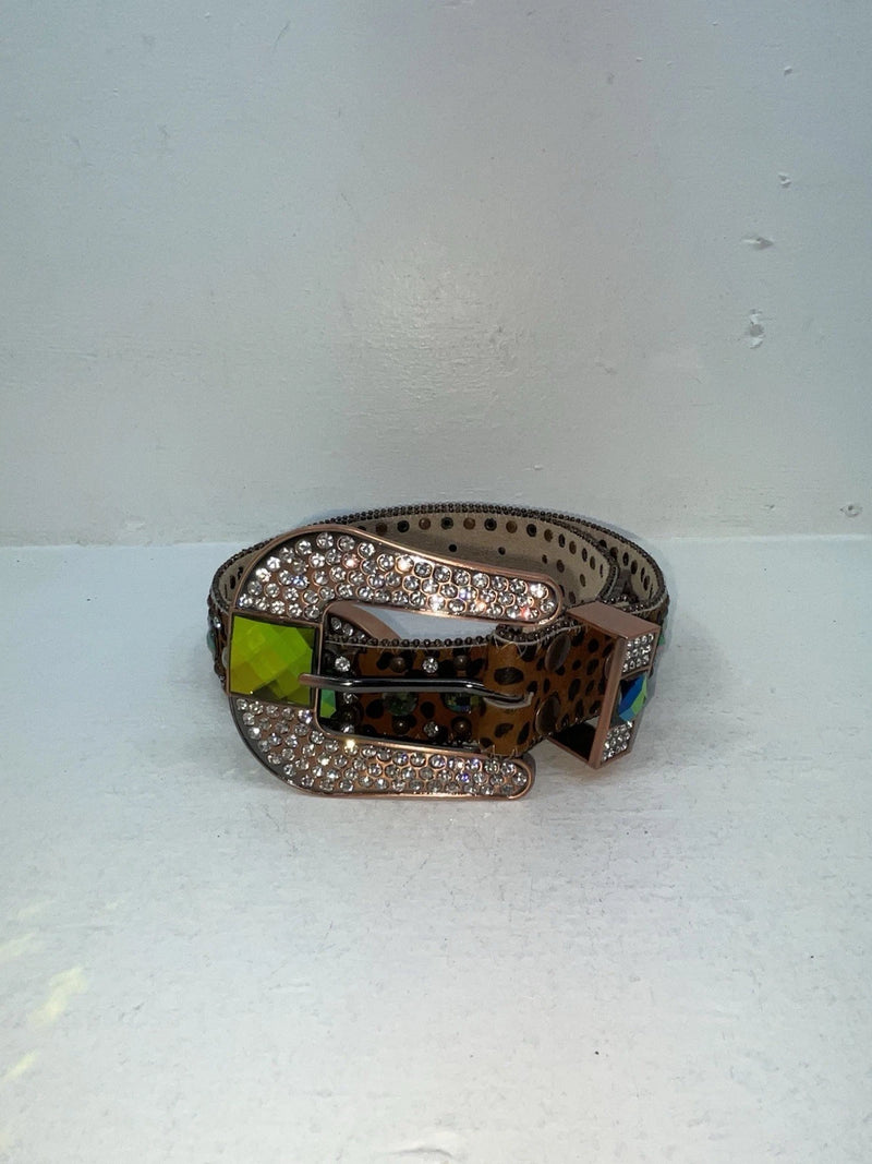New Cheetah Print Genuine Leather Nocona Bling S Belt #N1330999 Z-98 