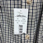 New Men’s White Horse Multicolor Plaid Long Sleeve Button Up Shirt XL M-91