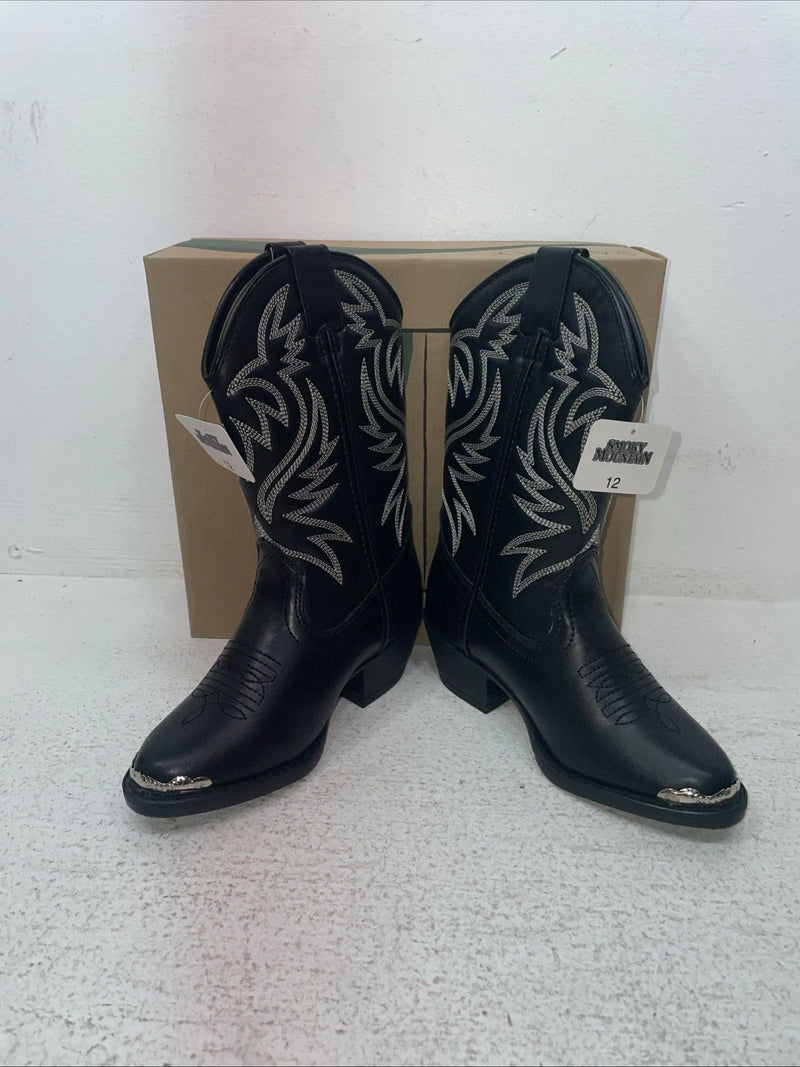 New Kids Black Smoky Mountain Cowboy Boots. 1032 B C 12. 23-83