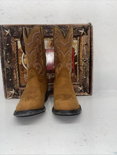 NEW Womens Brown colored stitching tony Lama Brand Boot Boots. Sz 9B. 15-9