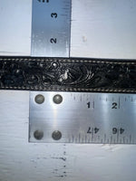 New Black Genuine Leather Circle Y Tooled 18” Belt #8022 NN-64