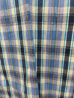 Me end Champion Westerns Purple Plaid Long Sleeve Pearl Snap 14.5 Small R-35
