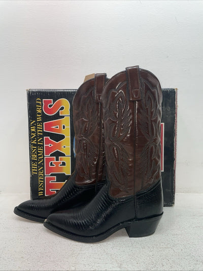 New Men’s Brown Texas Brand Cowboy Boots. 7230 7 E E. 1-48